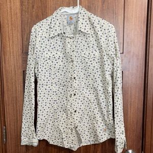 Medium Carhartt women’s long sleeve button up